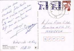 11947. Postal FOZ Do IGUAÇU (Foz De Iguazu) Brasil 1983. Vista Copacabana En Rio - Cartas & Documentos