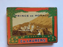 Empty Metal  Cigarette  Box  " PRINCE DE MONACO "  -   ED. LAURENS - Empty Cigarettes Boxes