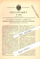 Original Patent - Otto Dinter In Leitelshain B. Crimmitschau , 1880 , Apparat Für Spinnerei !!! - Crimmitschau