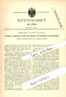 Original Patent - Léon Ricq à Liévin , 1880 , La Réduction De Choc Pour Cages , Exploitation Minière !!! - Lievin