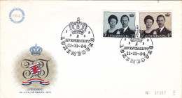 Luxembourg 1964 - Avènement Du Grand-Duc - Couronne - Brief Lettre FDC - Cartas & Documentos