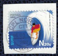 Portugal 2014 Oblitéré Sur Fragment Used Stamp Sports Extrêmes Surf - Gebraucht