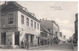 ARNSWALDE Steintorstrasse Kolonialwaren Restaurant Karl Koenig Choszcno TOP-Erhaltung Verlag Paul Schoelling Buchhandlun - Neumark