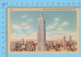 CPSM,  New York ( Empire State Building New York City ) Linen Postcard Recto/Verso - Empire State Building