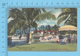 CPSM, Florida ( Dream Bungalows In Florida, Ft. Lauderdale ) Linen Postcard Recto/Verso - Fort Lauderdale