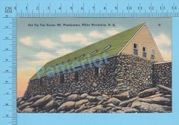CPSM, New Hampshire ( Old Tip Top House Mt. Washington, White Mountains ) Linen Postcard Recto/Verso - White Mountains