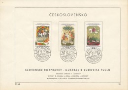 Czechoslovakia / First Day Sheet (1968/31) Ruzomberok: Ludovít Fulla (1902-1980) "Slovak Fairy Tales" - Illustration - Verhalen, Fabels En Legenden