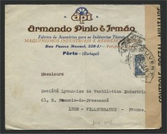 PORTUGAL, CENSORED COVER TO FRANCE - Lettres & Documents