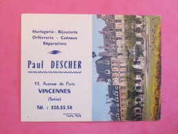 Petit Calendrier 1965 - Horlogerie Bijouterie à Vincennes - Paris Place Des Vosges - Kleinformat : 1961-70
