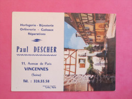 Petit Calendrier 1965 - Horlogerie Bijouterie à Vincennes - Riquewihr (Haut-Rhin) - Kleinformat : 1961-70