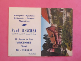 Petit Calendrier 1965 - Horlogerie Bijouterie à Vincennes - Parc Zoologique De Clères - Kleinformat : 1961-70