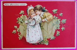 Cpa Un Rendez Vous Raphael Tuck Serie 414 Carte Postale Vierge 1906 Enfants Children Kinder Un Mot à La Poste - Tuck, Raphael