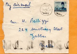 Egypt Old Cover Mailed To Malta - Cartas & Documentos
