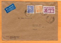 Finland 1966 Cover Mailed To USA - Brieven En Documenten