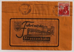 Deutsches Reich, München, City Of Motion, Advertising Letter Fahrt Mit Der Strassenbahn, 7-2-39 - Tranvie