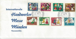 Germany (Berlin) 1966  International Handwerks Messe, Munchen (o) Mi.237-240 + 266-269 - Cartas & Documentos