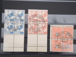 FRANCE - LOT  DE 8 BLOC DE 4 OBLITERATION TEMPORAIRE RESISTANCE BELGE EN FRANCE A MONTAUBAN 1948     LOT P2324 - Used Stamps