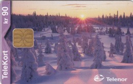 Norway, N157, Solnedgang, Chip : ODS4, 2 Scans. . - Norvegia