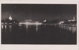 HONGRIE,BUDAPEST La Nuit En 1938,by Night,éjjel,pont éclairé - Hongarije