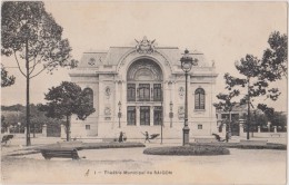 Carte Postale Ancienne,asie,asia,viet Nam,1900,théatre Municipal De Saigon,ho Chi Minh Ville,banc,travailleur,ra Re - Vietnam