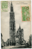 BELGIQUE THEME ESPERANTO CARTE POSTALE AVEC VIGNETTE 7e CONGRES INTERNATIONAL D'ESPERANTO A ANVERS...................... - Esperanto