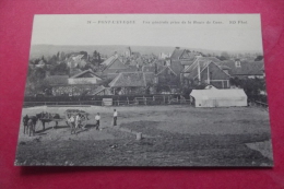 Delcampe - Cp  Pont L Eveque Vue Generale Prise De La Route De Caen - Pont-l'Evèque