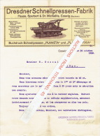 Brief 1910 - COSWIG (Sachsen) - Hauss, Sparbert & Dr Michaëlis - Dresdner Schnellpressen Fabrik - Other & Unclassified