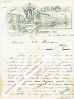 Brief 1900 - FRANKFURT AM MAIN - KLIMSCH & C° - Fabrication De Plaques D'impression Et De Machines Pour L'imprimerie - Other & Unclassified