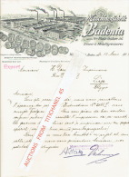 Brief 1908 WEINHEIM, Baden - STUTTGART - Maschinenfabrik BADENIA, Vorm. Platz Söhne AG - Eisen-& Metallgiesserei - Andere & Zonder Classificatie