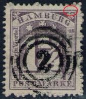 2 Auf 1 1/4 Shillinge Grauviolett - Hamburg Nr. 12 A II Mit Abart - Kabinett - Hamburg (Amburgo)