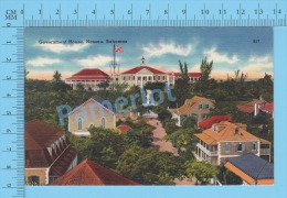 CPSM, Bahamas ( Government House Nassau) Linen Postcard Recto/Verso - Isole Vergini Americane