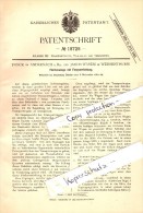 Original Patent - Fonck In Andernach Und Jakob Wasem In Weißenthurm , 1881 , Förderanlage Mit Fangvorrichtung !!! - Andernach