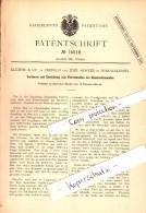 Original Patent - Emil Hoster In Burgwaldniel B. Schwalmtal , 1881 , Schneiden Von Baumwollsamt , Klemme & Co In Krefeld - Schwalmtal