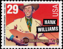 1993 USA Hank Williams Stamp Sc#2723 Famous Music Star Guitar Country Singer Composer - Chanteurs