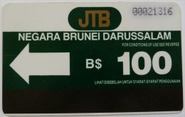 BRUNEI -  Autelca - D4 - Type 2 - With Bar - $100 - Used - Brunei