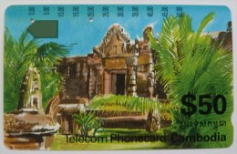 CAMBODIA - OTC - Anritsu - Temple - (ICM3-2) - $50 - VF Used - Cambodia