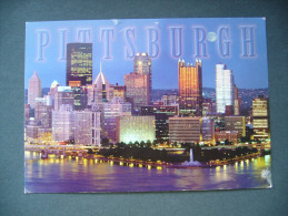 Pennsylvania: PITTSBURGH - Panorama Night View - Posted 2012 - Pittsburgh