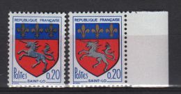 Variété  Du N° 1510e Neuve Avec Charnière, Lys Et Licorne Gris Au Lieu De Or Avec Le Normal à Coté - Ongebruikt