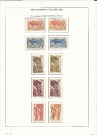 CAMEROUN - 1946 - PETITE ETUDE VARIETES Des COULEURS De La SERIE COURANTE De 1946 Sur 3 FEUILLES D'EXPOSITION - Unused Stamps