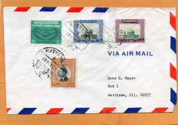 Palestine Jordan Old Cover Mailed To USA - Palestina