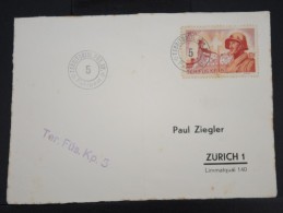 SUISSE- DEVANT DE LETTRE  TERRITORIAL FUS.KP. POUR ZURICH 1   A VOIR   LOT P2351 - Cartas & Documentos