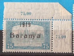 1919  18-34   BARANYA  UNGARN SERBIA JUGOSLAVIJA OVERPRINT  INTERESSANT  - TYP II NEVER HINGED - Baranya