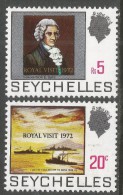 Seychelles. 1972 Royal Visit. MH Complete Set. SG 306-307 - Seychelles (...-1976)