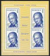 ROMANIA 2006 Senghor Centenary Block  MNH / **.  Michel Block 372 - Ungebraucht