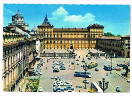 221-Italia Torino 23.7.1969 Piazza Castello -Palazzo Reale Cartolina Animata Viaggiata - Castello Del Valentino
