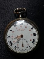 MONTRE GOUSSET SUISSE "CHRONOMETRE CROISSANT" à ANCRE - Relojes De Bolsillo