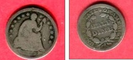 1855 B   8 - Medios  Dimes