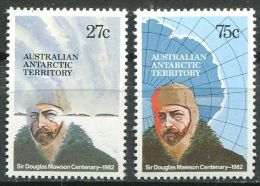 114 AUSTRALIE ANTARCTIQUE 1982 - Douglas Mawson Explorateur (Polaire) - (Yvert 53/54) Neuf ** (MNH) Sans Charniere - Neufs