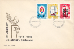 14202- COUNTRY LIBERATION FROM FASCISM, COVER FDC, 1969, ROMANIA - FDC