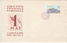1160FM- INTERNATIONAL WORKER'S DAY, 1ST MAY, PHILATELIC EXHIBITION, SPECIAL COVER, 1963, ROMANIA - Lettres & Documents